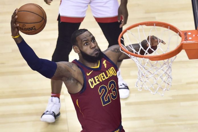 LeBron James with the Cleveland Cavaliers in 2018
