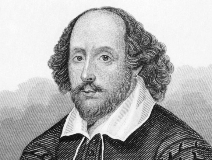 William Shakespeare on an engraving from the 1800s