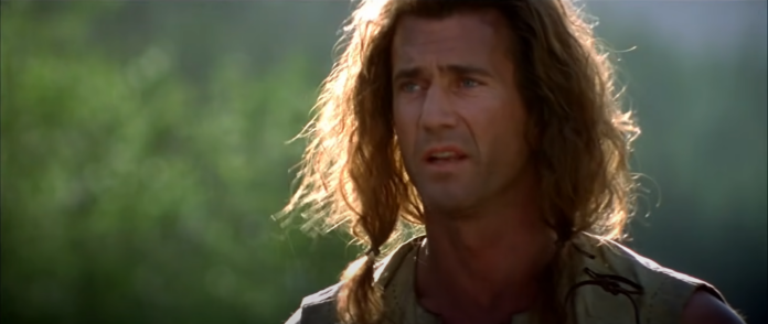 Mel Gibson in “Braveheart”