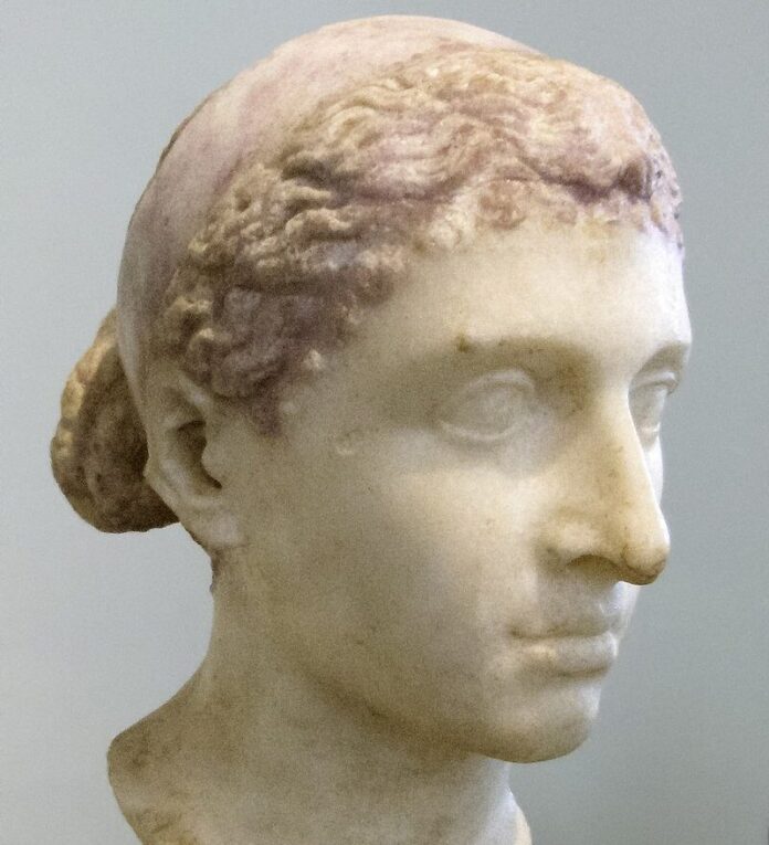 The Berlin Cleopatra, a Roman sculpture of Cleopatra wearing a royal diadem, mid-1st century BC, now in the Altes Museum, Germany