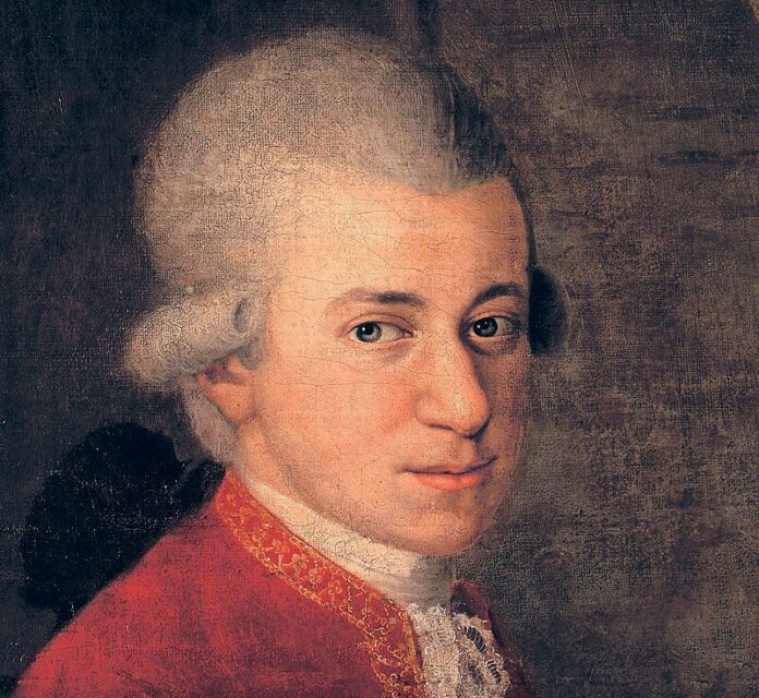 Wolfgang Amadeus Mozart family portrait by Johann Nepomuk della Croce