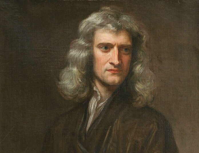Portrait of Isaac Newton by Godfrey Kneller