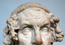 When Was Homer’s “The Odyssey” First Published? Marble terminal bust of Homer. Roman copy of a lost Hellenistic original of the 2nd c. BCE.